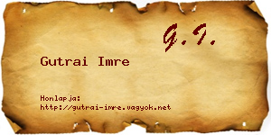 Gutrai Imre névjegykártya