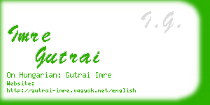 imre gutrai business card